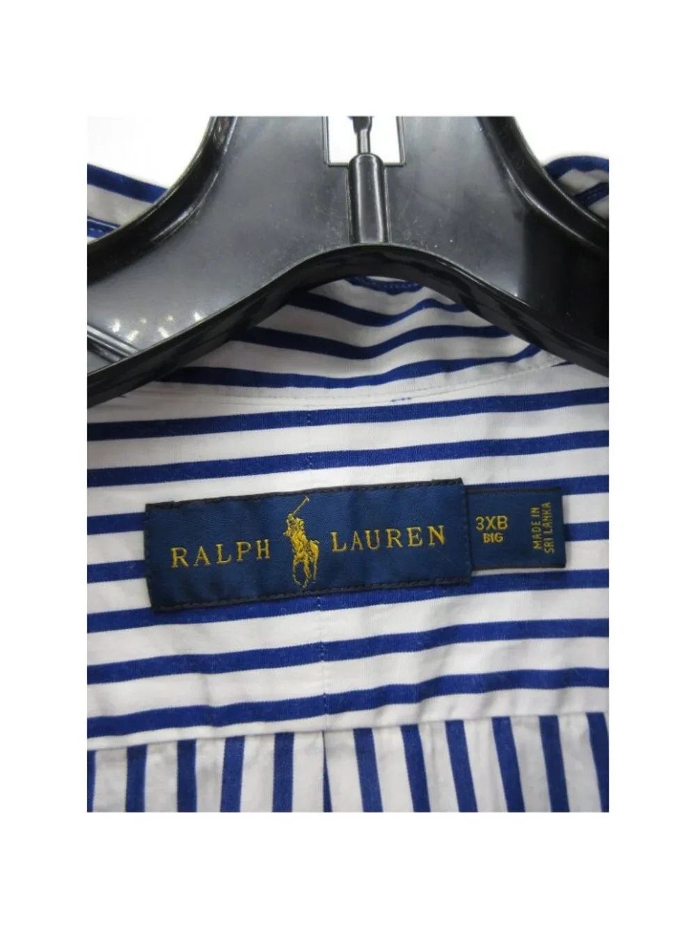 Ralph Lauren Shirt 3XB Big Button Down Nautical Flag AOP Striped Woven